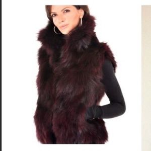 Adrienne Landau Long Faux Fur Vest